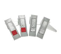 Button Lock Distribution Cabinet Door Lock File Cabinet Electrical Box Plane Lock Bounce Lock 1Pcs(Red Button with Key)