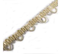 Button Looping Nortexx 10mm Wide Elastic Loops Champagne (2 Metres)