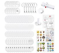 Button Maker Badge Machine 55/35mm, Badge Making Kit Badge Press Machine Pin Maker Machine, DIY Badge Making Machine Button Badge Maker Machine with 36pcs Button Parts & Picture Cutters Gifts for Kids