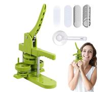 Button Maker - Badge Making Kit - Ring Cutter Press with 100 Pieces Button Parts | DIY Badge Press | Portable Machine Press for Photogra Magnets