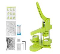 Button Maker Machine, 25mm DIY Pin Badge Maker Custom Badge Press Kit with 100pcs Button Parts+Cutter for Craft Gifts Pin Maker, Green