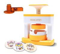 Button Maker Machine, 55mm/2.16in Pin Maker with 48pcs Button Parts and 48pcs Random Pictures Ergonomic Handle Button Maker for Children Gifts (5.9 x 4.9 x 2.7in)