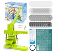 Button Maker Machine - 58 MM Pin Badge Maker with Multiple Size Die Molds and Circle Cutter