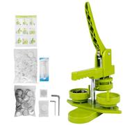 Button Maker Machine, 58mm DIY Pin Badge Maker Custom Badge Press Kit with 100pcs Button Parts+Cutter for Craft Gifts Pin Maker, Green