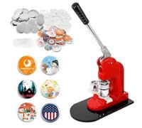 Button Maker Machine, DIY Gifts Pin Maker, Badge Press Card Press Machine, Button Making Supplies, with 100 Sets Button Maker Supplies &Circle Cutter&Cutting Mat, for Friends Children DIY Gifts 37
