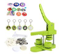 Button Maker Machine Installation-Free 37mm 1.5 Inch Upgrade Badge Maker Pin Maker Press Machine with High Quality 105pcs Free Button Parts, Circle Cutter (37mm 1.5inch)