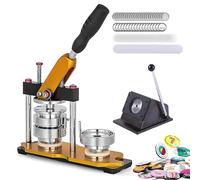 Button Maker Machine - Multiple Sizes Badge Press with 100 Accessories & Circle Cutter for Sporting Events and Political Campaigns - 58MM