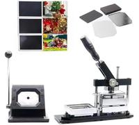Button Maker Machine with Heavy Duty Press and Components for Custom Fridge Magnets