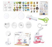 Button Maker - Manual Press for Hands-On Stimulation and Accessories for Making Badges | Pinmaker - DIY Craft Projects Decoration and Education in the Classroom