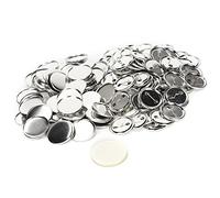 Button Maker Supplies, Blank Button Pins 100pcs Blank Pin Button 44mm/1.7in Round Safety Badge Emblem Medal Parts Supplies Blank Button Making Supplies for DIY Handicraft Gifts Sou