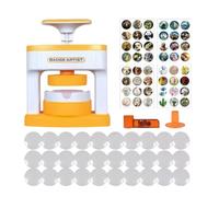 Button Maker, with 48 Buttons, Portable Craft Tool, Button Press Machine Set for Children, for Teenagers & Girls for School, Home, Classroom, Playroom, Travel