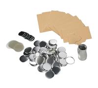 Button Making Supplies, 58mm Blank Mirror Back Button Parts 100 Sets for Craft Lovers for Crafts