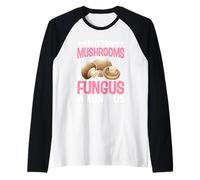 Button Mushrooms Fungus Among Us Raglan Baseball Tee