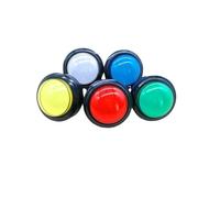 Button of 60mm game console Round responder with light self reset button video game basketball water machine accessories IDGTTLDF(Green-set)