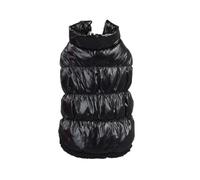 Button-Operated Design Lightweight Warm Soft Windproof Waterproof Dog Down Jacket For Bulldogs Pugs Shiba Inus Poodles,Black,2XL