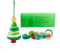 Button Ornament - Christmas Button Ornament Making Set With Christmas Snowman/Santa/Angel Holiday Hanging Decorations For All Ages For Kids Teens Adults Classroom Homeschool Families