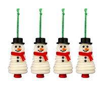 Button Ornament Kits, DIY Button Snowman Ornament Kit with Santa/Angel/Tree, Fun Buttons Christmas Ornaments Kits for Holiday Decorations and Gift Making (AA)