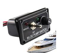Button Panel for Boat, Control On Off with Fuse | Rocker Button Panel for Yacht | Circuit Protection in Bilge Pump Systems for Marine Use on Yachts Trucks and Boats