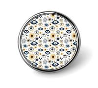 Button Pins for Backpacks - Fashion Blue Abstract Eyes Print Round Brooch Pins Sublimation Buttons for Clothing Hat Decoration, Metal Circle Badge Lapel Pin for Men Costume Accessory