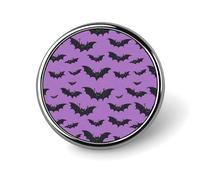 Button Pins for Backpacks - Fashion Cool Black Bats Print Round Brooch Pins Sublimation Buttons for Clothing Hat Decoration, Metal Circle Badge Lapel Pin for Men Costume Accessory