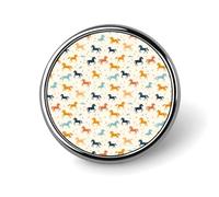 Button Pins for Backpacks - Fashion Cool Colorful Horses Print Round Brooch Pins Sublimation Buttons for Clothing Hat Decoration, Metal Circle Badge Lapel Pin for Men Costume Accessory