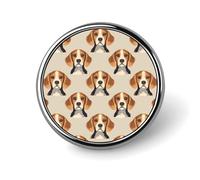 Button Pins for Backpacks - Fashion Cool Puppy Print Round Brooch Pins Sublimation Buttons for Clothing Hat Decoration, Metal Circle Badge Lapel Pin for Men Costume Accessory