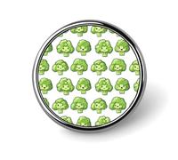 Button Pins for Backpacks - Fashion Cute Broccoli Green Print Round Brooch Pins Sublimation Buttons for Clothing Hat Decoration, Metal Circle Badge Lapel Pin for Men Costume Accessory