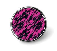 Button Pins for Backpacks - Fashion Pink Black Doodle Print Round Brooch Pins Sublimation Buttons for Clothing Hat Decoration, Metal Circle Badge Lapel Pin for Men Costume Accessory