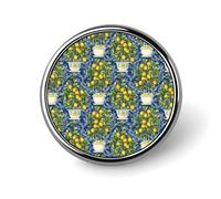 Button Pins for Backpacks - Lemon Tree Cute Print Round Brooch Pins Sublimation Buttons for Clothing Hat Decoration, Fashion Metal Circle Badge Lapel Pin for Men Costume Accessory