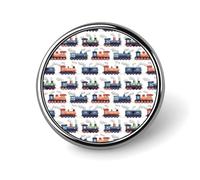 Button Pins for Backpacks - Vintage Steam Train 1 Print Round Brooch Pins Sublimation Buttons for Clothing Hat Decoration, Fashion Metal Circle Badge Lapel Pin for Men Costume Accessory
