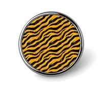 Button Pins for Backpacks - Yellow Black Zebra Print Round Brooch Pins Sublimation Buttons for Clothing Hat Decoration, Fashion Metal Circle Badge Lapel Pin for Men Costume Accessory