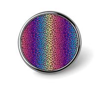 Button Pins for BackpacksFashion Bright Leopard Rainbow Print Round Brooch Pins Sublimation Buttons for Clothing Hat Decoration Metal Circle Badge Lapel Pin for Men Costume Accessory
