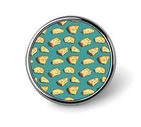Button Pins for BackpacksFashion Cartoon Cheese Print Round Brooch Pins Sublimation Buttons for Clothing Hat Decoration Metal Circle Badge Lapel Pin for Men Costume Accessory
