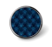 Button Pins for BackpacksFashion Cool Blue Wolf Head Print Round Brooch Pins Sublimation Buttons for Clothing Hat Decoration Metal Circle Badge Lapel Pin for Men Costume Accessory