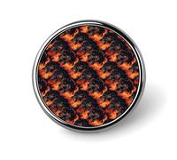 Button Pins for BackpacksFashion Cool Wolf Red Flame Print Round Brooch Pins Sublimation Buttons for Clothing Hat Decoration Metal Circle Badge Lapel Pin for Men Costume Accessory