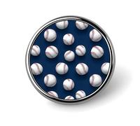Button Pins for BackpacksFashion Modern Baseball White Print Round Brooch Pins Sublimation Buttons for Clothing Hat Decoration Metal Circle Badge Lapel Pin for Men Costume Accessory