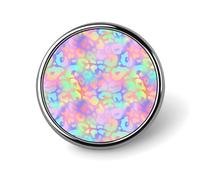 Button Pins for BackpacksFashion Trendy Leopard Rainbow Bright Print Round Brooch Pins Sublimation Buttons for Clothing Hat Decoration Metal Circle Badge Lapel Pin for Men Costume Accessory