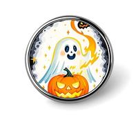 Button Pins Metal Round Brooch Pin Fashion Lapel Pin Naughty Ghosts And Pumpkin Clothing Brooch Button Badges