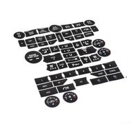Button Repair Decal Set For SAAB 9-5NG 9-4X Black Front Radio Sticker | Allows panel light transmission Easy to apply and for restore worn radio buttons Slightly smaller size avoids peeling