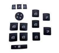 Button Repair Stickers Compatible with Benz for A Class 2013-2017 Car Interior Stickers Window Glass Lift Sticker Door Lock Unlock Cover Restoration Accessories(14pcs)