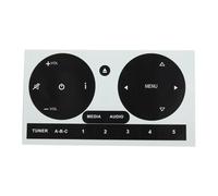 Button Repair Stickers for Car Compatible with Fiat 500 2011-2013 2014 2015 2016 1 PC Audio Button Repair Decals Stereo Worn Peeling Kit Stickers