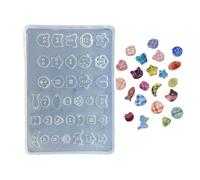 Button Silicone for Manicure Art & Jewelry Making Home Salon Tool Reusable Silicone Nails Charm with Adorable Button Shapes for Professional Home Manicure Crafting