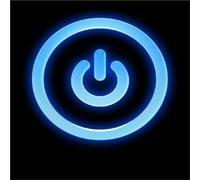 Button switch 10A short style 16/19/22mm LED start stop 3V6V12V24V220V(Blue symbol,16MM_FIXED SELF-LOCKING_9-30V(12V24V))