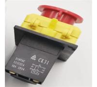 Button Switch KJD17 Self-locking Device Electromagnetic Three-phase Emergency Stop 1Pcs(CK31)