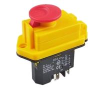 Button Switch KJD17 Self-locking Device Electromagnetic Three-phase Emergency Stop 1Pcs(DZ-6)