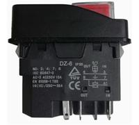 Button Switch KJD17 Self-locking Device Electromagnetic Three-phase Emergency Stop 1Pcs(DZ-6 5P)