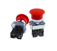 Button Switch Self Reset XB2 Small Mushroom Head Emergency Stop 22mm Knob Key Start Inching Power On XB2-BS542 XB2-BA31 XB2-BA42(XB2-BC31)