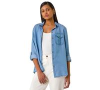 Button Through Denim Shirt Roman Light Blue 12