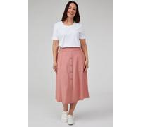 Button Through Skirt Penny Plain Pink 10-12