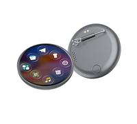 Button Touchable Screen Bluetooth-compatible App Pin Cyber Dynamic LED Button Collectible Gift Birthday Gift Anime Theme Symbol